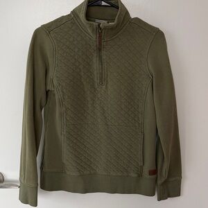 L.L. Bean Olive Green Quilted Sweatshirt